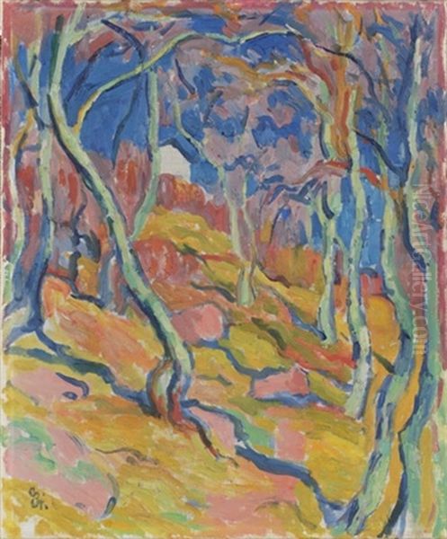 Paesaggio Di Bregaglia Oil Painting by Giovanni Giacometti