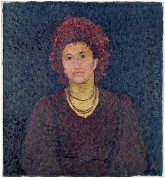 Annetta Giacometti, Die Frau Des Kunstlers Oil Painting by Giovanni Giacometti