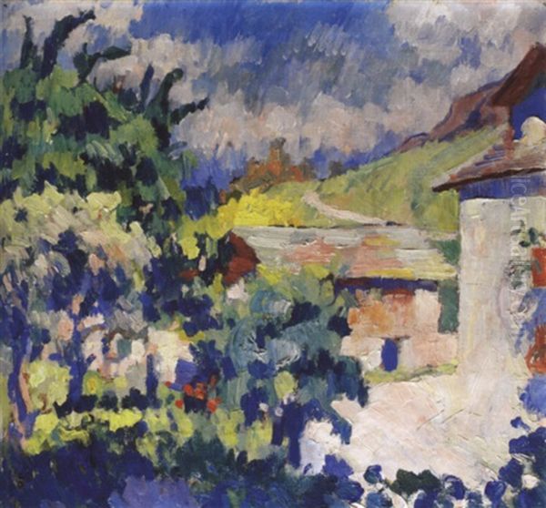 Mattino D'estate Oil Painting by Giovanni Giacometti