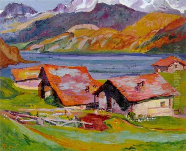 Maloggia (maloja) Oil Painting by Giovanni Giacometti