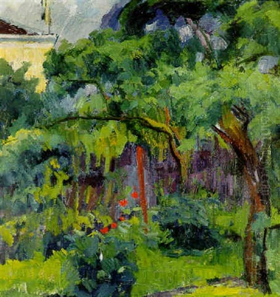 Alter Garten Oil Painting by Giovanni Giacometti