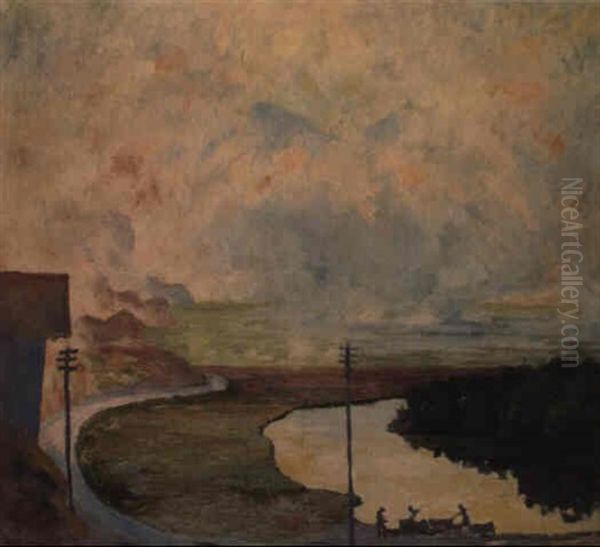 Nebbia Del Matino Oil Painting by Giovanni Giacometti