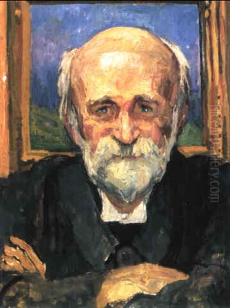 Portrat Dr. Widmer Oil Painting by Giovanni Giacometti