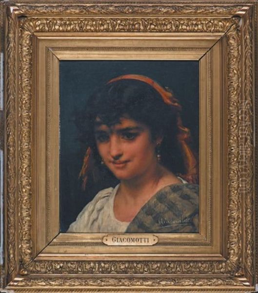 Portrait D'italienne Oil Painting by Felix Henri Giacomotti