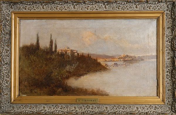 Bord De Mer En Grece Oil Painting by Angelos Giallina