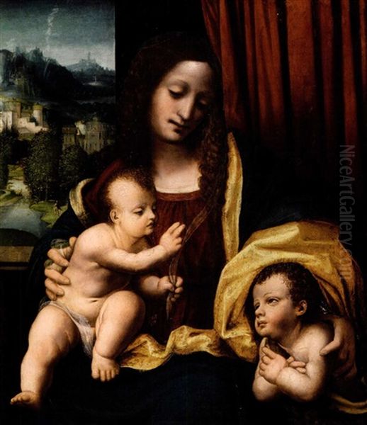 Madonna Mit Jesus Und Johannes by  Giampietrino