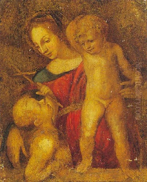 Madonna Con Bambino E S. Giovannino Oil Painting by  Giampietrino