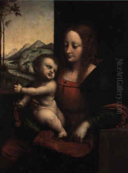 Die Madonna Mit Den Kirschen Oil Painting by  Giampietrino