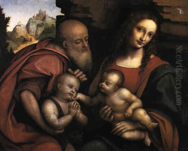 The Holy Family With The Infant St. John The Baptist Oil Painting by  Giampietrino