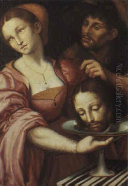 Salome With The Head Of John The Baptist by  Giampietrino