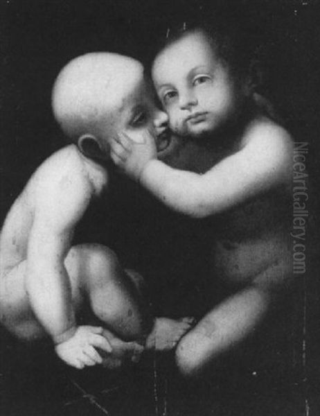 The Christ Child And The Infant Saint John Embracing by  Giampietrino