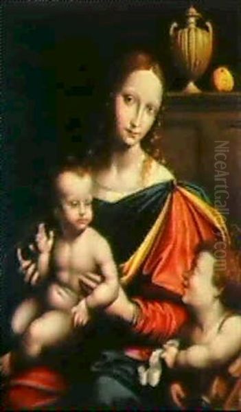 The Virgin And Child With The Infant Saint John Oil Painting by  Giampietrino