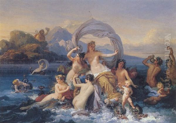 The Triumph Of Galatea Oil Painting by Felice Giani