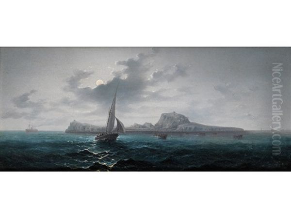 Die Insel Capri Oil Painting by Girolamo Gianni