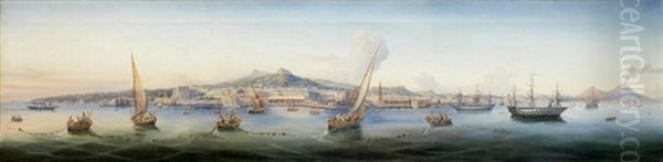 Panorama Von Neapel Oil Painting by Girolamo Gianni