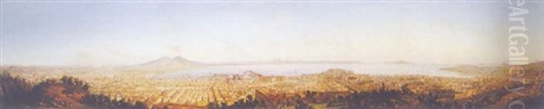 Napoli Vista Dal Convento Dei Camaldoli Oil Painting by Girolamo Gianni