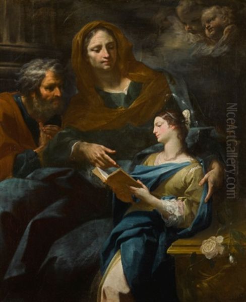 The Education Of The Virgin Oil Painting by Corrado Giaquinto