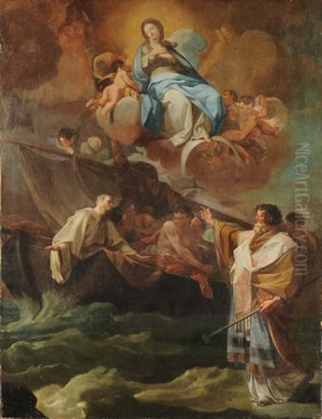 Apparizione Della Vergine Oil Painting by Corrado Giaquinto