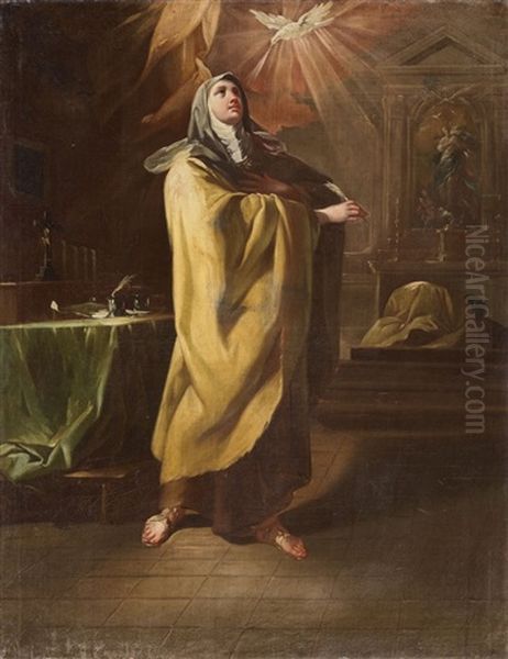 Saint Teresa Of Avila Oil Painting by Corrado Giaquinto