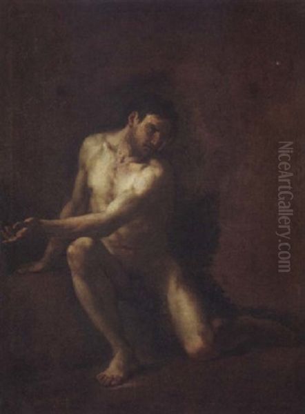 Studio Di Nudo Maschile Oil Painting by Corrado Giaquinto