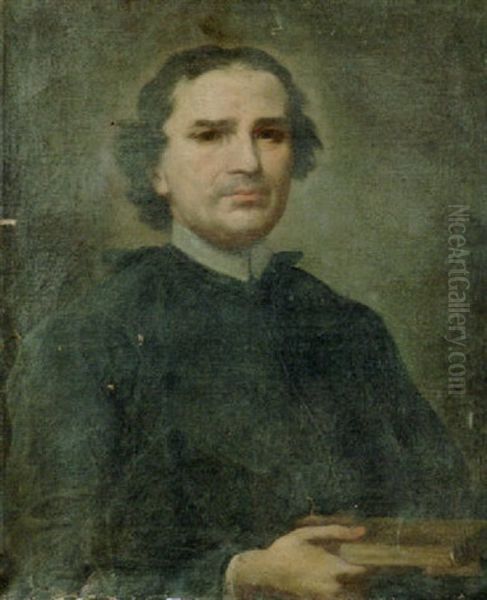 Ritratto Del Canonico Giovan Francesco Cecconi Con Un Breviario In Mane Oil Painting by Corrado Giaquinto