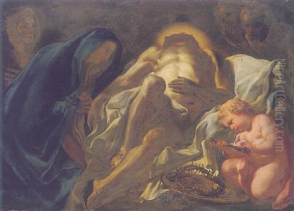 The Lamentation Oil Painting by Corrado Giaquinto