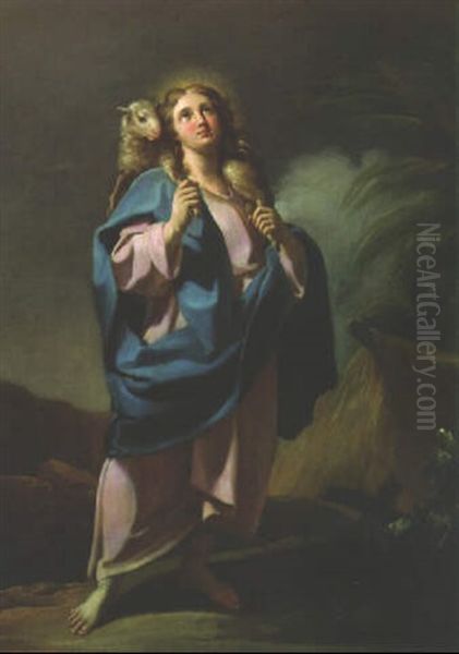 The Good Shepherd Oil Painting by Corrado Giaquinto