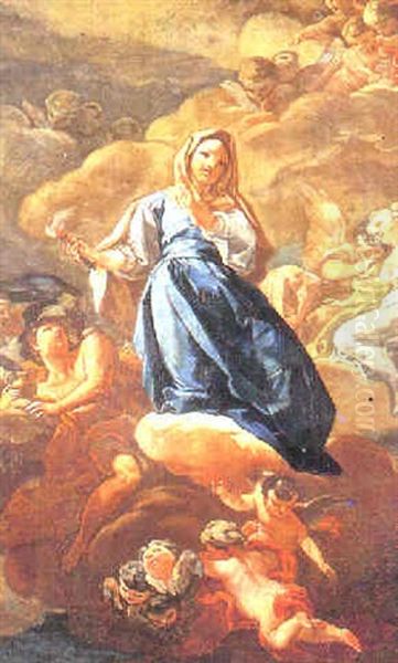 Virgen De La Antorcha Oil Painting by Corrado Giaquinto