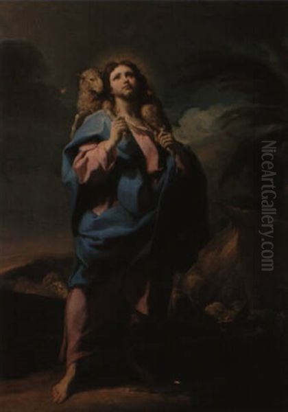 The Good Shepherd Oil Painting by Corrado Giaquinto