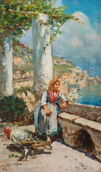 Amalfi Dai Cappuccini Oil Painting by Carmine Giardiello