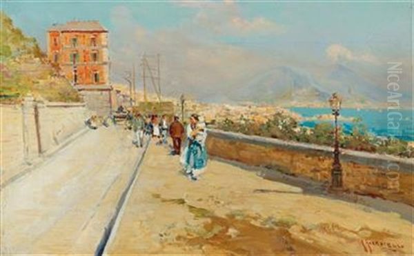 Scene Near Naples Oil Painting by Giuseppe Giardiello