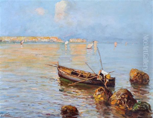 Pescatore Di Polpi Oil Painting by Giuseppe Giardiello