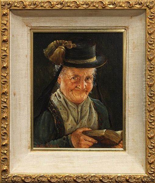 Man With Wool Cap Oil Painting by Giuseppe Giardiello