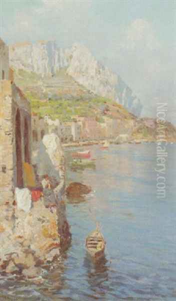 Grande Marina, Capri Oil Painting by Giuseppe Giardiello