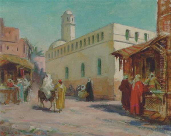 The Bazaar, Aswan by Robert Gibb the Younger