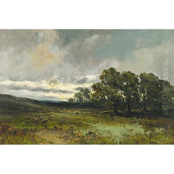 On The Edge Of The Beanley Moor, Northumberland Oil Painting by Henry William Phelan Gibb