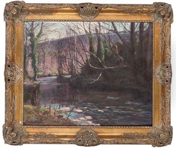 The Lyn, Above Brendon, Exmoor Oil Painting by Henry William Phelan Gibb