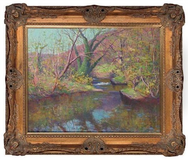 On The Lyn, Exmoor Oil Painting by Henry William Phelan Gibb