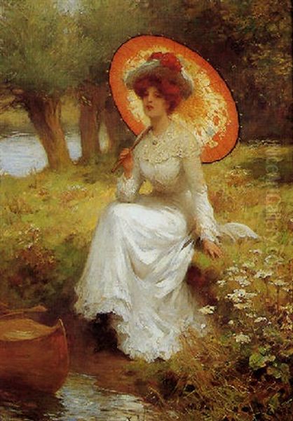 A Summer's Day Oil Painting by Percy William Gibbs