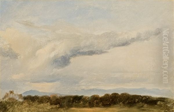 Ciel (study) Oil Painting by Jean-Baptiste Adolphe Gibert