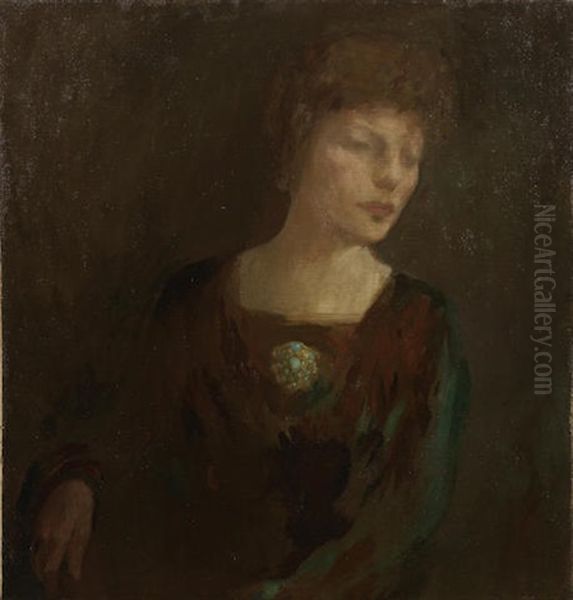 Portrait Of Mrs Alexander Morten Oil Painting by Kahlil Gibran