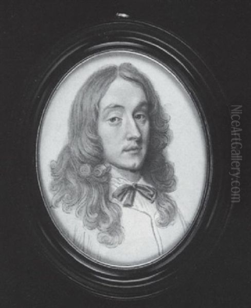 Horatio Townshend, 1st Viscount Raynham, With Long Flowing Hair, Wearing Cloak Over White Chemise Oil Painting by William Gibson