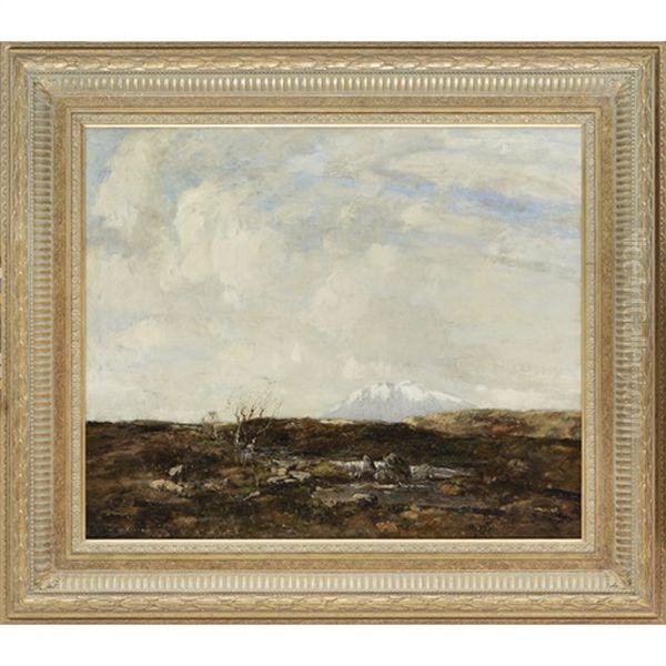 Desolate Moorland Oil Painting by William Alfred Gibson