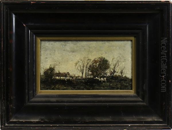 Lanark Farmhouse Oil Painting by William Alfred Gibson