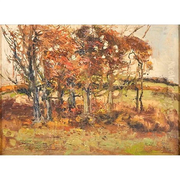 Wooded Landscape Oil Painting by William Alfred Gibson