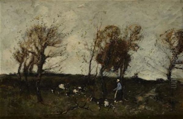 The Goatherd Oil Painting by William Alfred Gibson