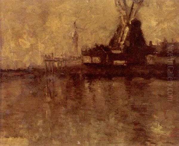 On The Lowell Oil Painting by William Alfred Gibson