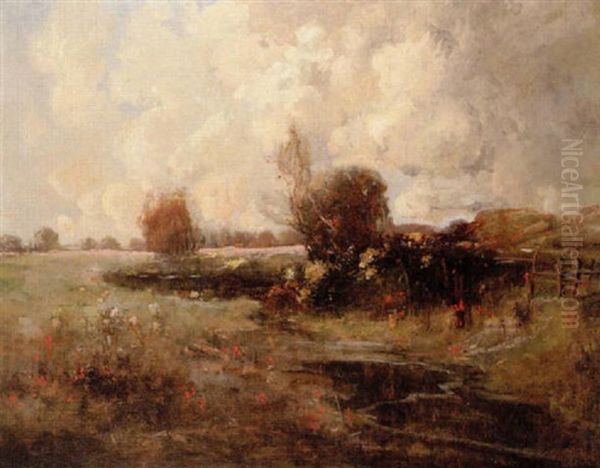 Corner Of A Poppy Field Oil Painting by William Alfred Gibson