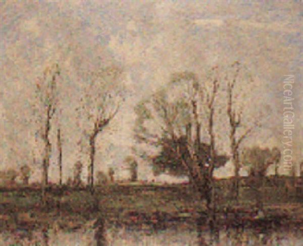 Near Christchurch Oil Painting by William Alfred Gibson