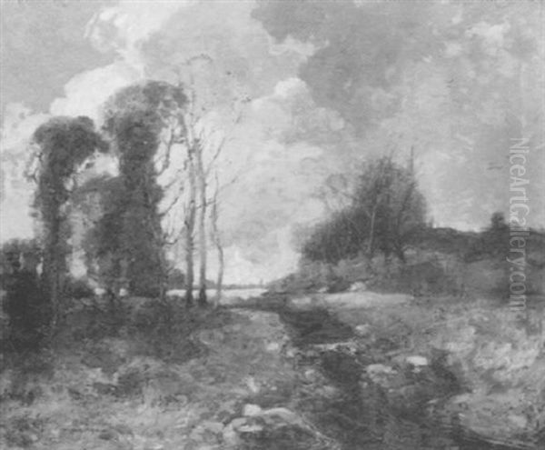 A Quiet Stream Oil Painting by William Alfred Gibson